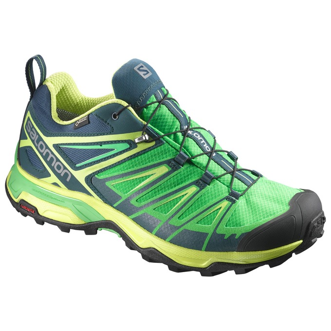 Salomon Israel X ULTRA 3 GTX® - Mens Hiking Shoes - Green/Black (KEVA-18462)